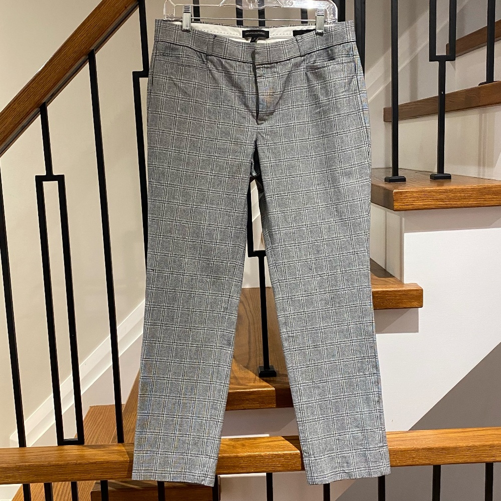 Banana Republic womens sloan pants plaid size 8 (ankle length)